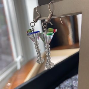 Handmade Martini glass earrings
